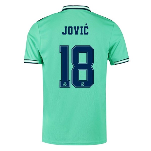 Camiseta Real Madrid NO.18 Jovic 3ª 2019/20 Verde